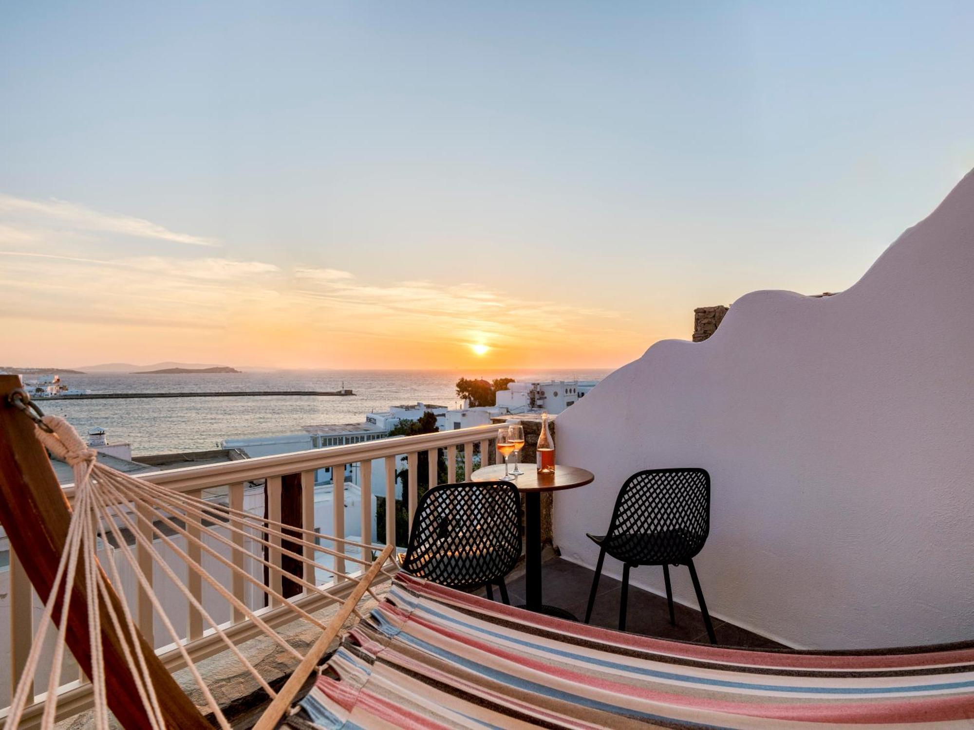 Yalos Hotel Sunset View Mykonos Town Private Rooms Kültér fotó
